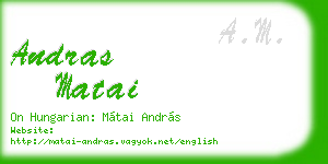 andras matai business card